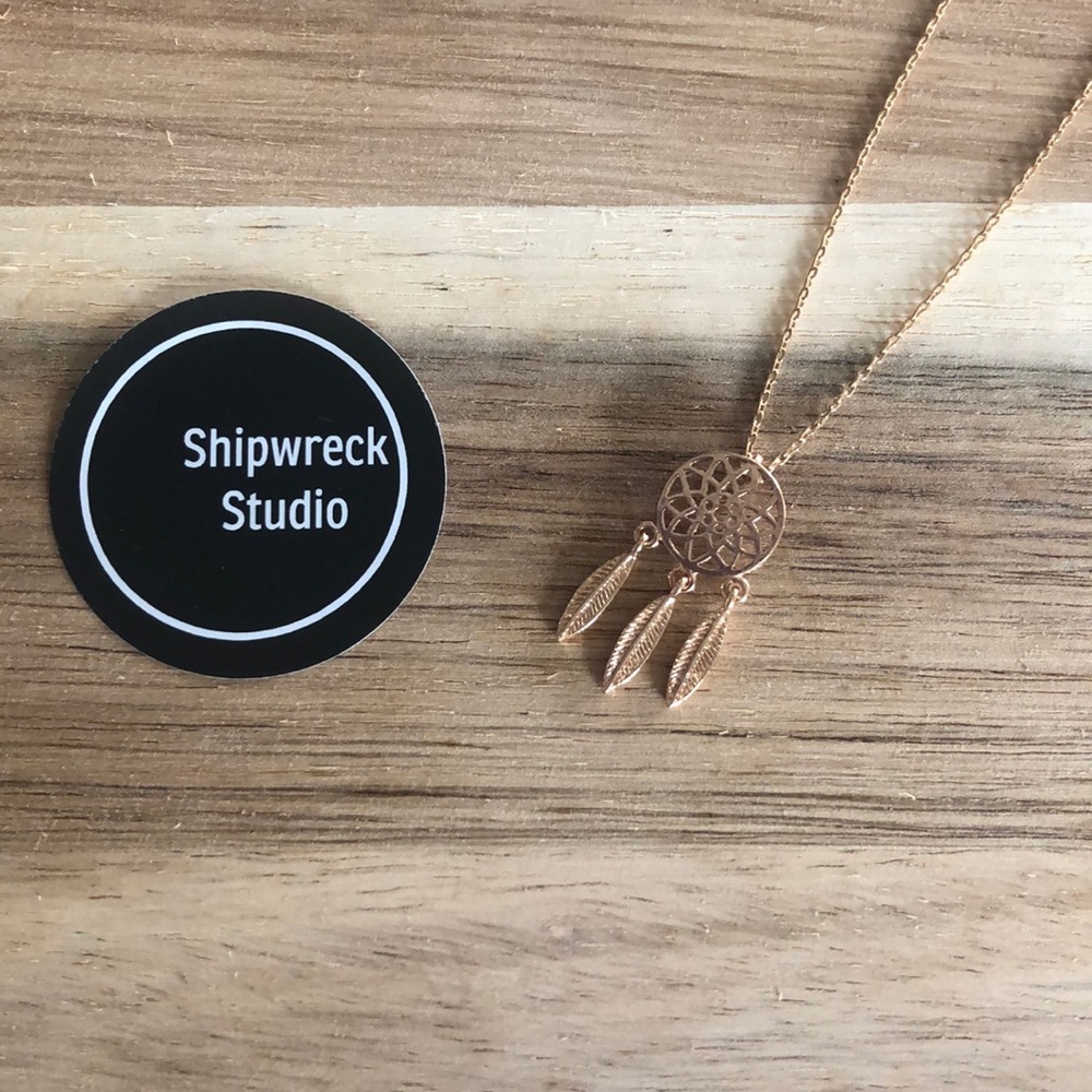 Gold Plated Dream Catcher Necklace NEW